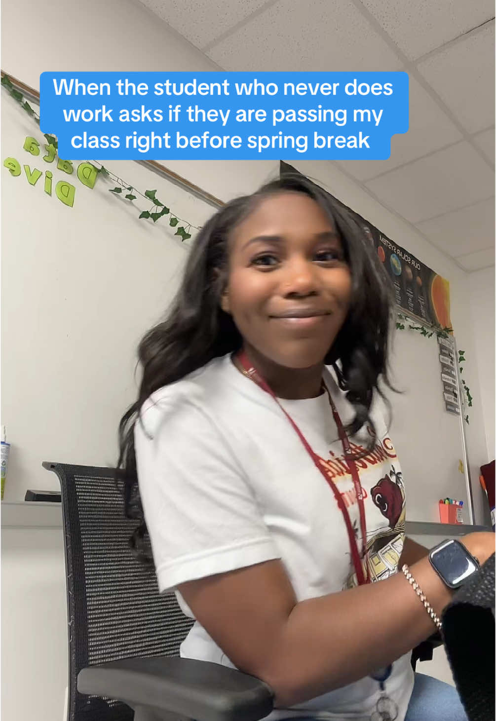 FORK NO! 😂 you know you haven’t even done a little piece of a a crumb or an assignment…why would you even ask me a question like that? 😂😂😂 #teachersoftiktok #teacherlife #teachertok #teacherpd #teacherpddays #teachercomedy #teachersbelike #highschoolteacher 