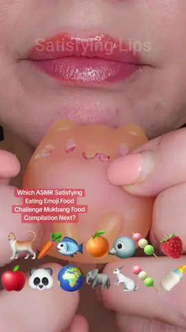 ASMR Satisfying Eating Emoji Food Challenge Mukbang Food Compilation Eating Fondant Wax Candy Marshmallows #emojichallenge #mukbangeatingshow #satisfyinglips #waxcandy 