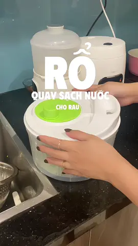Rổ quay rau không còn nước tiện quá ạ #mebapdayroi #roquayrau #xuhuong #review #mebimreview 