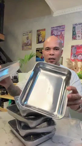 Nampan Baki Stainless Steel ada Tutup nya #nampan #baki #wadah 