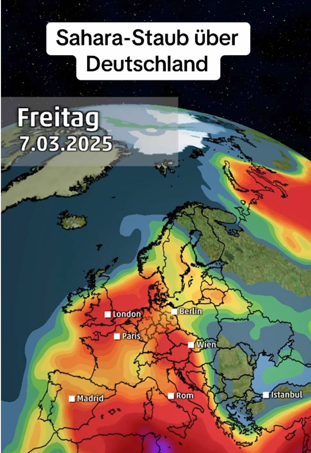 Sahara-Staubwolke bis Donnerstag #fyp #staub #wetter #news #weather #frühling #nachrichten #sahara #warm 