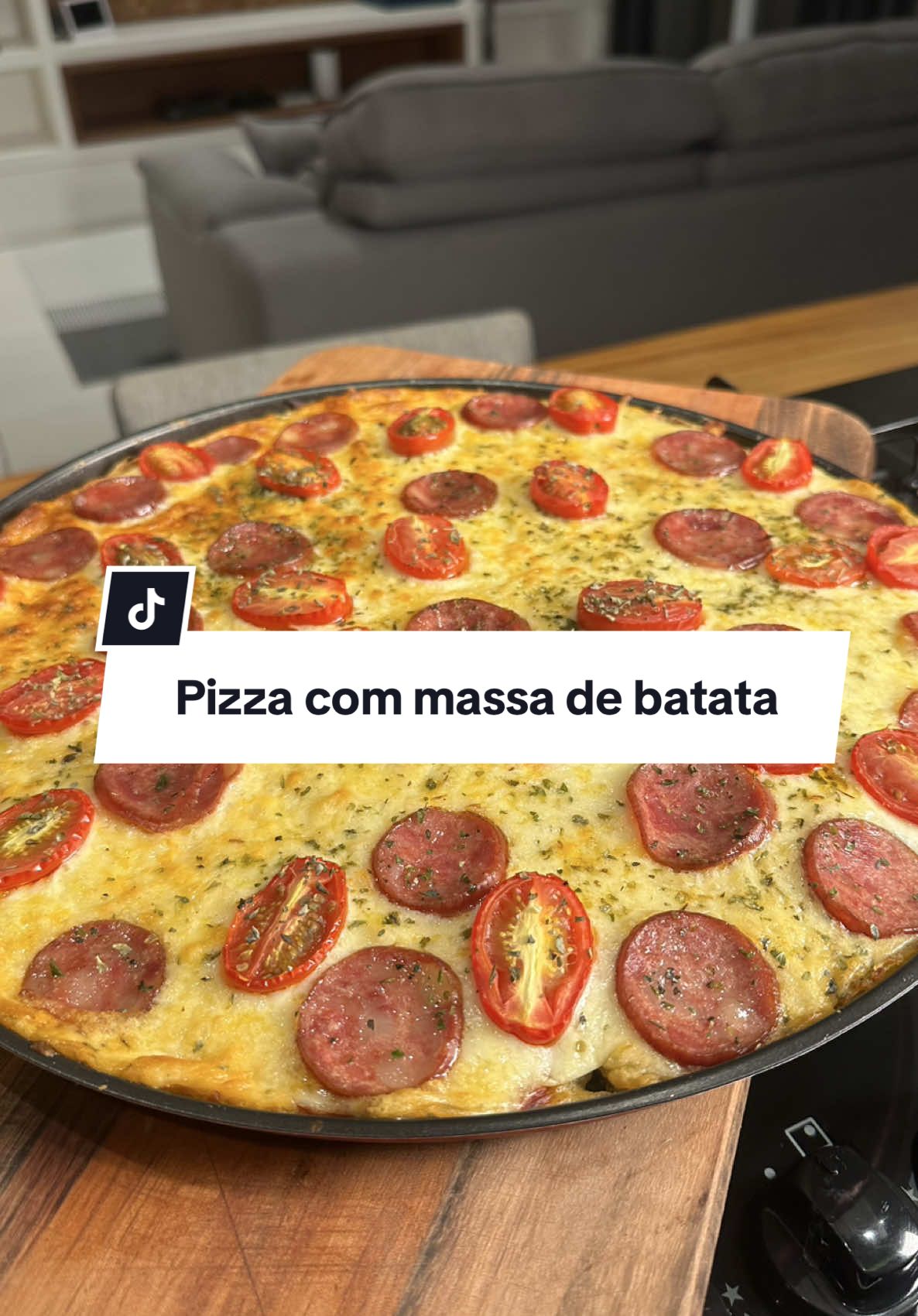 Pizza com massa de batata