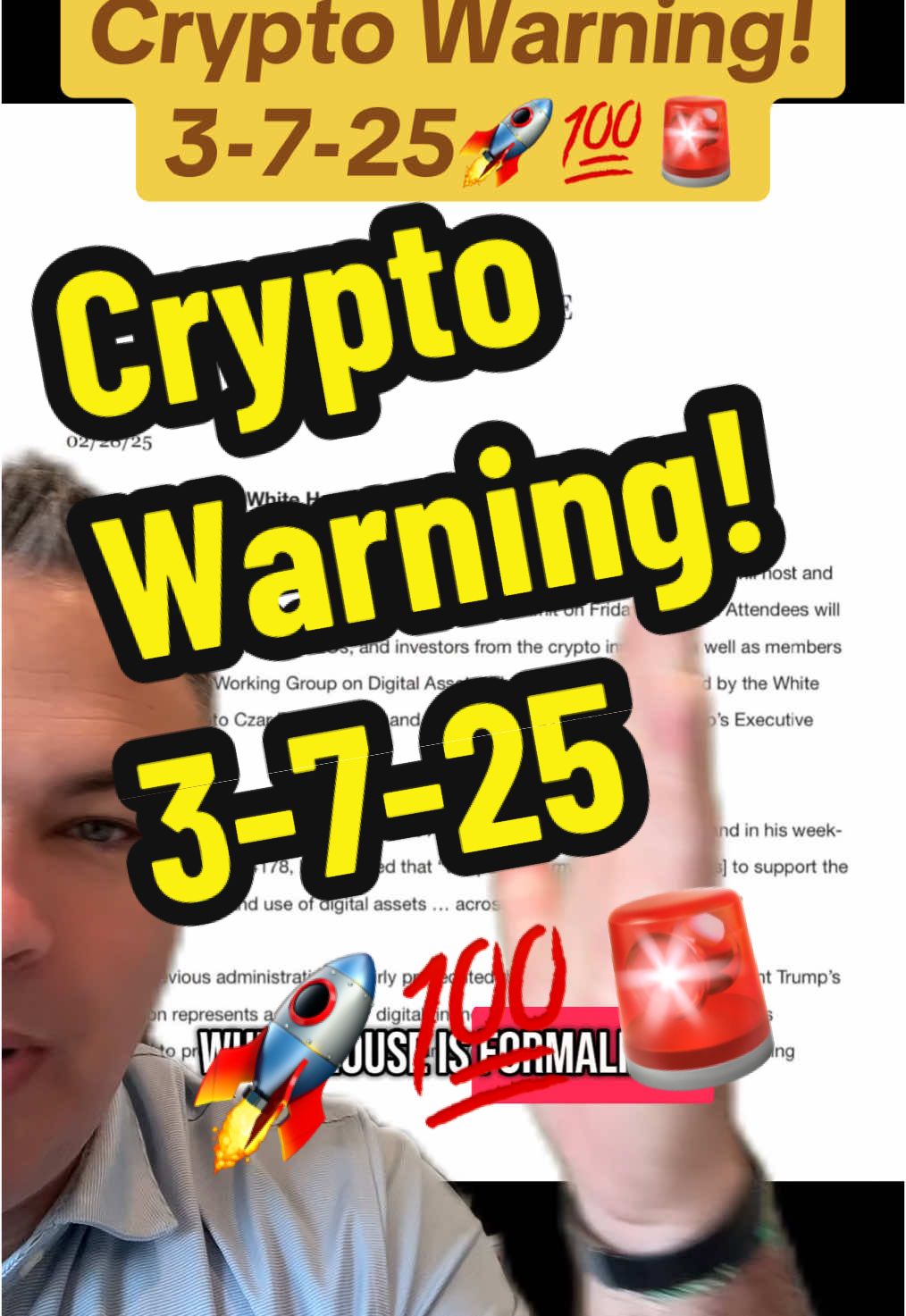 Crypto Warning! 3-7-25🚀💯🚨 #cryptomarketupdate #Cryptocurrency #Crypto #Bitcoin #BTC #Ethereum #ETH #Blockchain ##CryptoTrading #CryptoInvesting #CryptoCommunity #CryptoMarket #CryptoCurrencyNews #CryptoLife #CryptoWorld #CryptoInvestor #CryptoEducation #CryptoTips #CryptoGains #Altcoins #DeFi #NFT #NFTCommunity #NFTs #Metaverse #CryptoAnalysis #CryptoAlert #CryptoStrategy #CryptoPortfolio #Finance #Investing #Investment #Investor #Wealth #WealthBuilding #FinancialFreedom #FinancialLiteracy #FinancialIndependence #Money #MoneyManagement #PassiveIncome #Earnings #RichMindset #PersonalFinance #SmartInvesting #InvestmentStrategy #Stocks #StockMarket #StockTrading #StockInvestor #DayTrading #SwingTrading #StockMarketNews #StockMarketTips #StockAnalysis #StockAlert #StockPicks #StockPortfolio #RealEstate #RealEstateInvesting #RealEstateInvestor #PropertyInvestment #RealEstateMarket #RealEstateTips #RealEstateStrategy #PropertyManagement #RealEstateLife #RealEstateSuccess #InvestmentTips #InvestmentOpportunities #InvestmentPortfolio #LongTermInvesting #RetirementPlanning #WealthManagement #AssetManagement #InvestmentGoals #Fintech #TechInvesting #Innovation #TechNews #FutureTech #digitalassets #greenscreen 