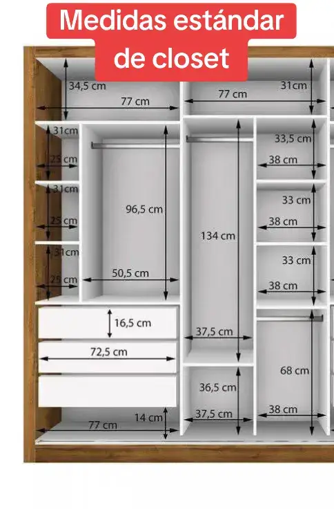 medidas estándar de closet #clases #melamina #cursomelamina3d 