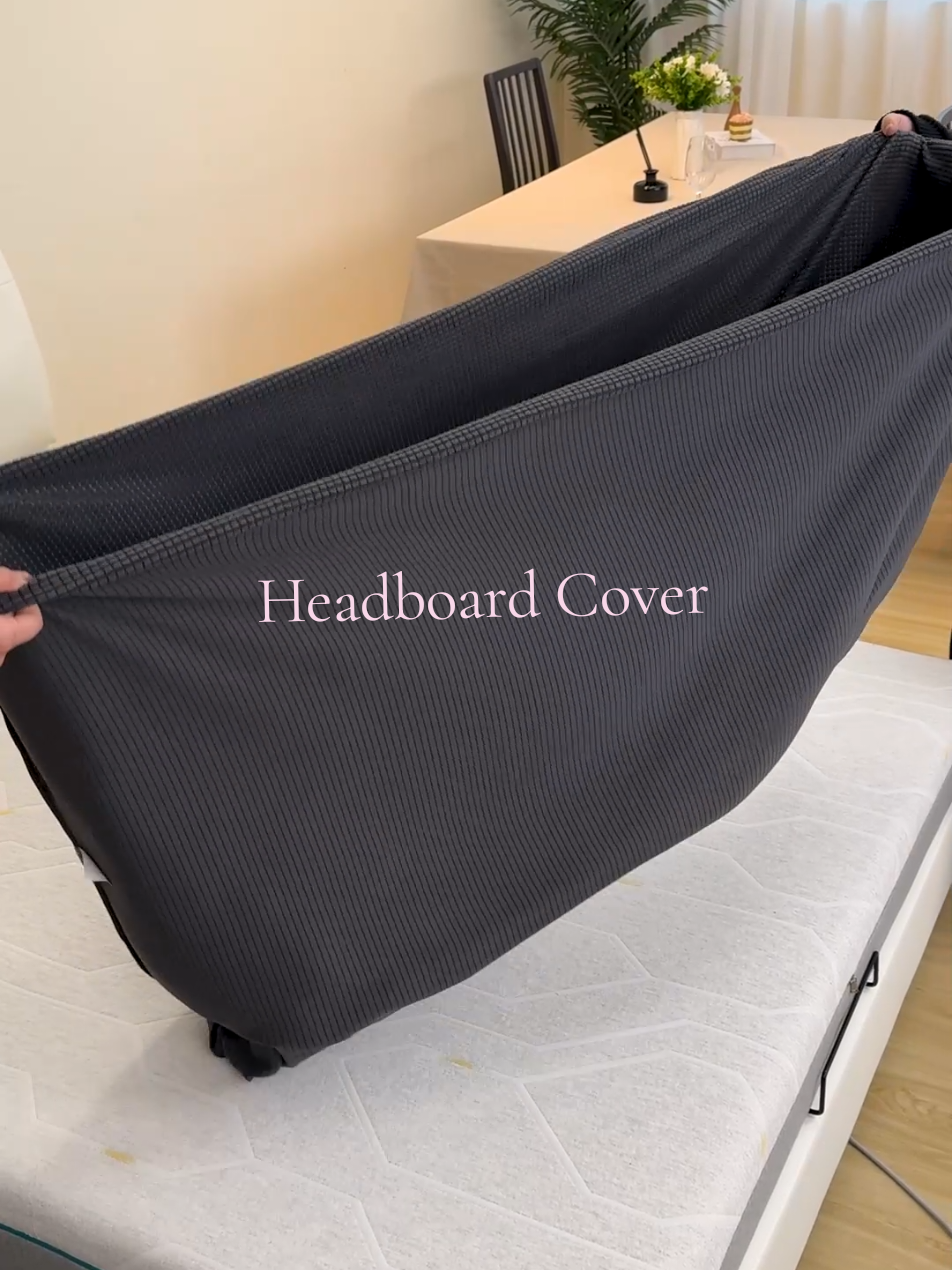 Easy to install and protects your bed headboard not to be dirty  #ieasygoing #headboard #headboardcover #bedroommakeover #beddecor 