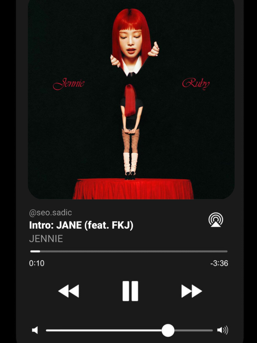 ——★Intro: JANE with FKJ ➤JENNIE | #fyp #parati #foryoupage #subespañol #letra #kpopfyp #KPop #lyrics #xyzbca #seosadic #JENNIE_Ruby 