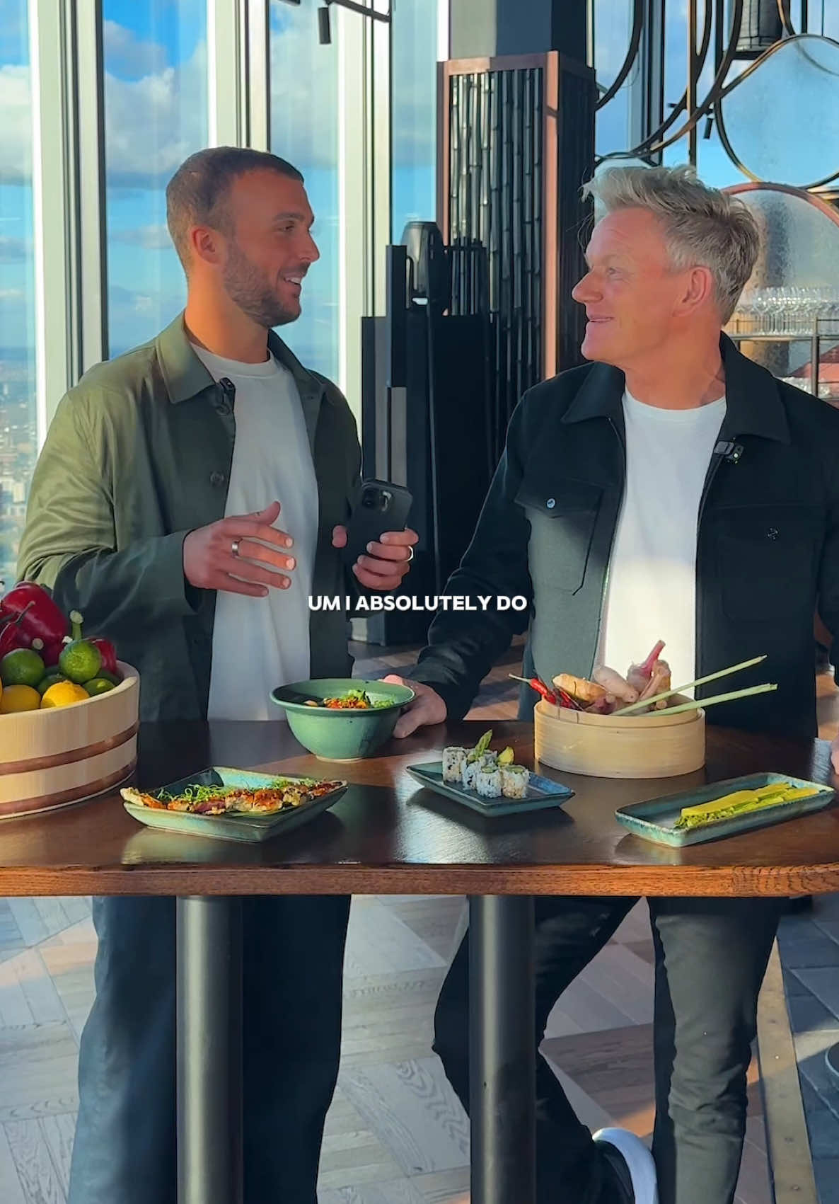 GORDON RAMSAY LOVES VEGAN FOOD 🤯 (no seriously he does…) I had the pleasure of visiting @Gordon Ramsay brand new Lucky Cat restauraunt at 22 Bishopsgate, London last week 🤩 a beautiful space with incredible food and stunning views, luckily Gordon was on hand to talk me through some of his favourite plant-based options on the menu. and trust me, they did NOT disappoint...👇 from the vegetable maki with seasonal asparagus + avocado, to the tom kha noodles (my personal favourite), and the miso glazed gochujang aubergine, honestly there are some fantastic meat-free options on the menu 🌱 thanks to Gordon, along with head chef Michael + the rest of the team for having me 💚 if you can, I would highly recommend a visit!