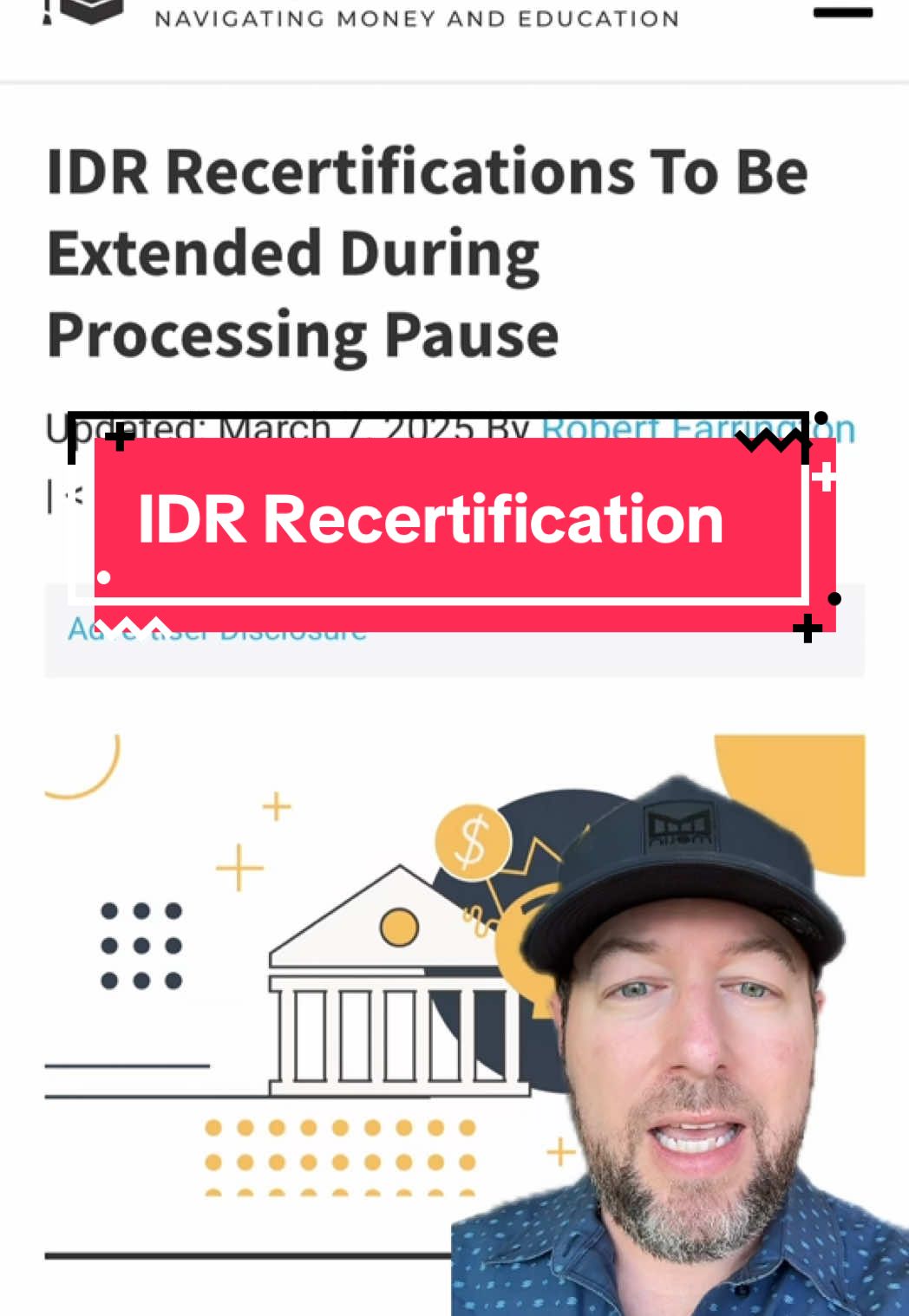 Updated guidance on IDR recertifications and what student loan borrowers need to know. #studentloans #studentloandebt #studentloanforgiveness  