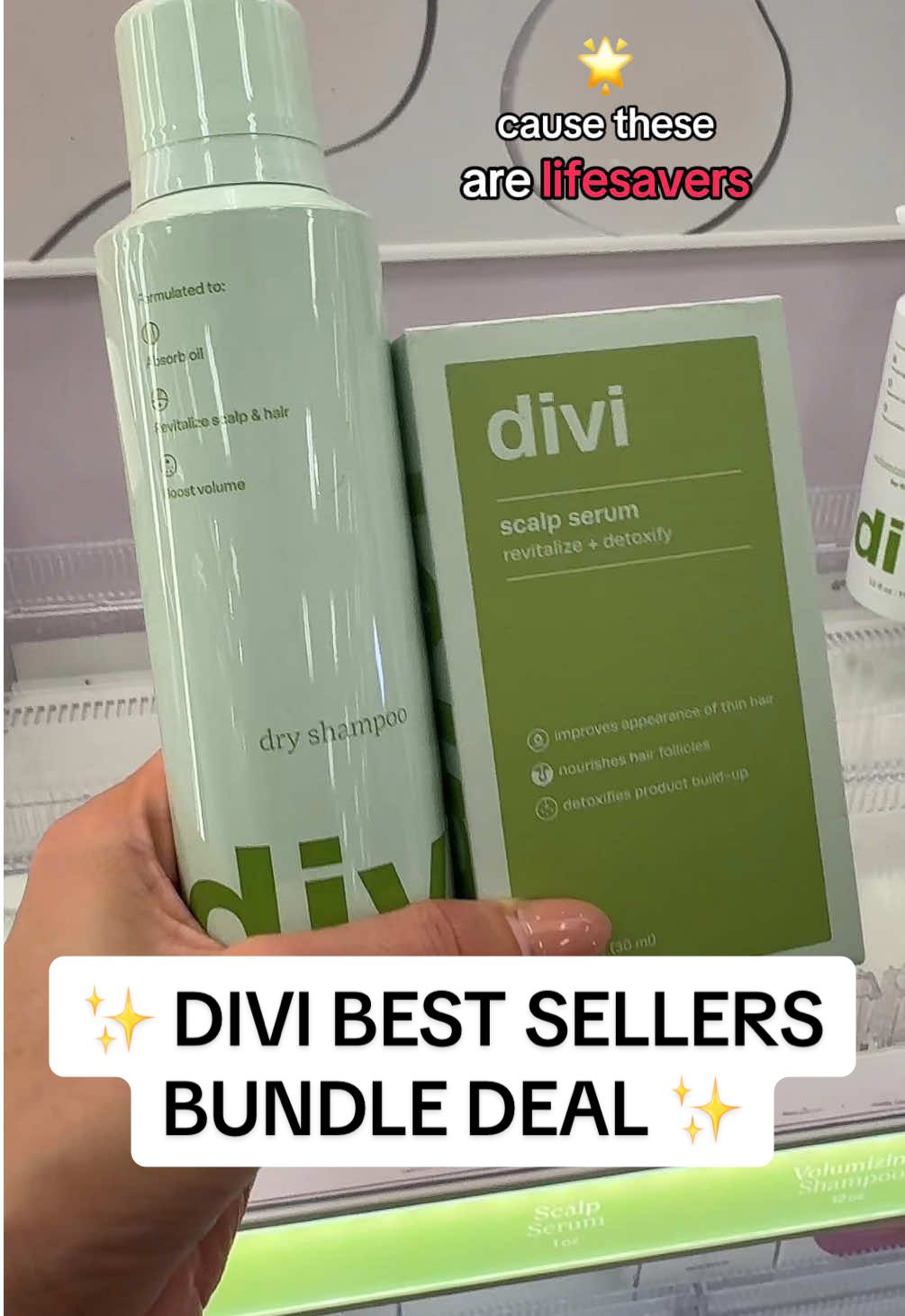 Divi scalp serum + dry shampoo are must tries/restocks for anyone but especially for a busy post partum mama going through that post partum hair loss @Divi Scalp & Hair Health #diviserum #thinhair #divi #hairthining #dryshampoo #divibundle #divishampoo #haircare #divideal #diviscalpserum 