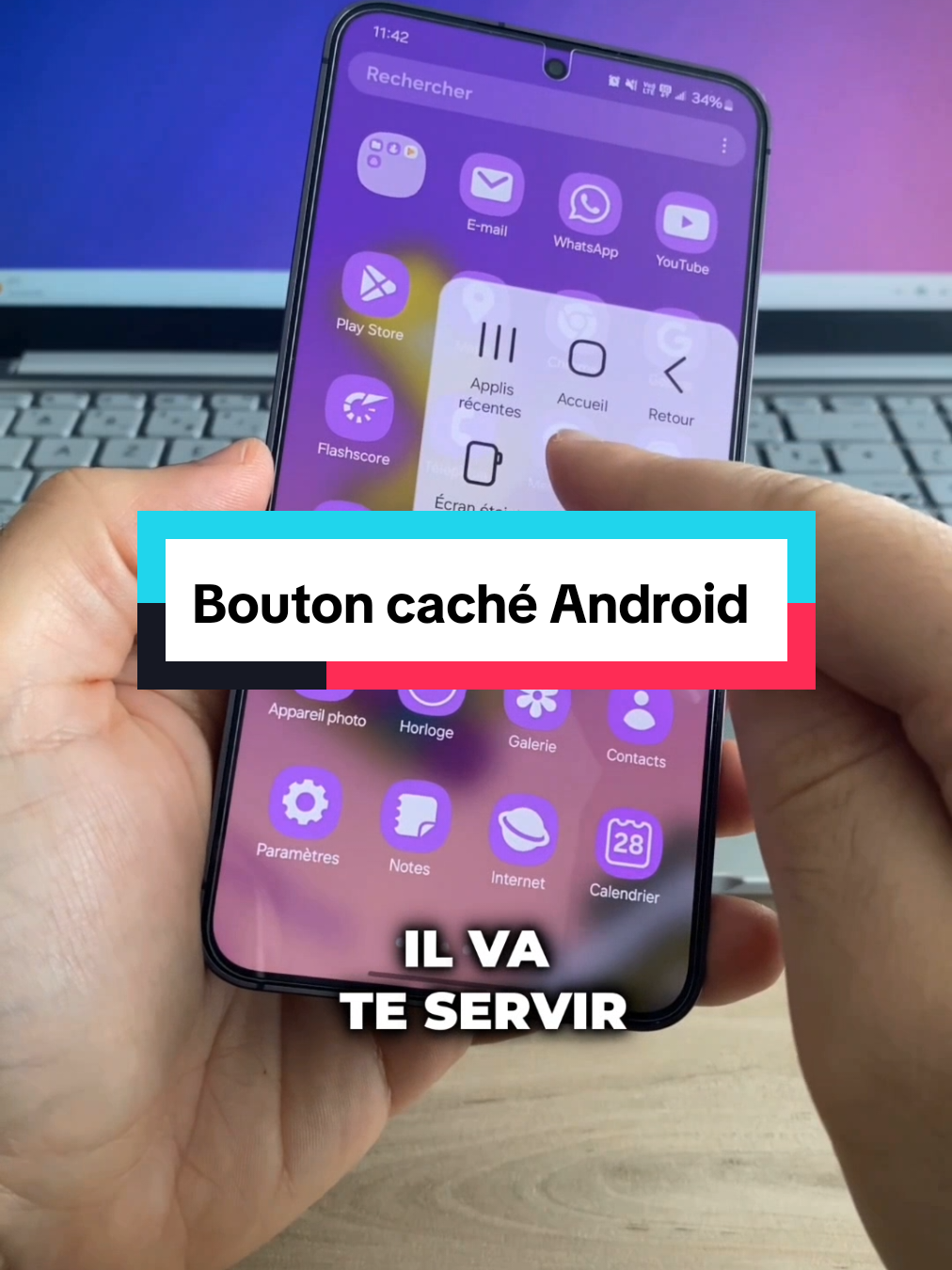 Si malheureusement un des boutons de ton téléphone ne fonctionne plus, il existe une solution pour le remplacer ! 🚀 #astuce #samsung #android #astucetech #tech 