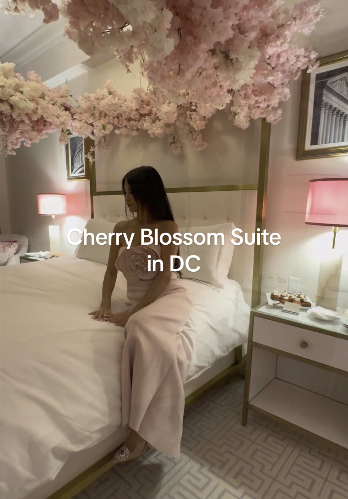 What Cherry Blossom dreams are made@Of 🌸 Waldorf Astoria DC's Cherry Blossom Suite // #dctok #dchotels #dcvacation #dcstaycation