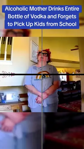 Alcoholic Mother Drinks Entire Bottle of Vodka and Forgets to Pick Up Kids from School#cops #copsoftiktok 