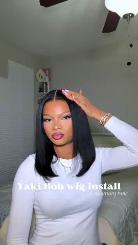 This is my real hair at this point!! 😻🔥 Wig details 🫧 From: @Ashimaryhair  Construction: 6x5 HD lace  Density: 250% Length: 12” Texture: Yaki Color: Black  #ashimaryhair #ashimaryreviews #ashimary #ashimarypullgo #yakibob #bobwig #fypシ 