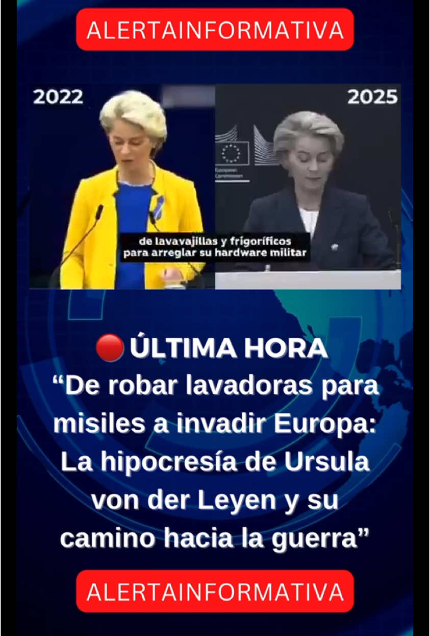 #UrsulaVonDerLeyen #HipocresíaPolítica #GuerraUcrania #OTAN #EuropaEnPeligro #ManipulaciónMediática #NoALaGuerra #Geopolítica #TensiónMundial #ConflictoEuropa. 