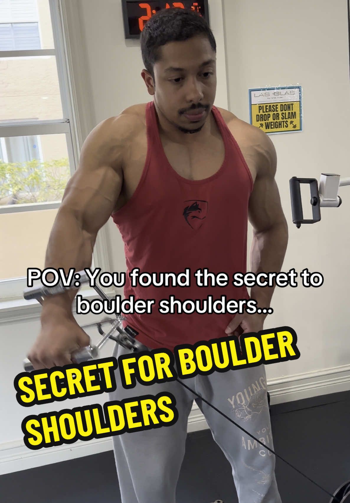 Major cheat code for shoulder gains! 💪🏾 #Fitness#FitTok#GymTok#gymtiktok#fitnesstiktok