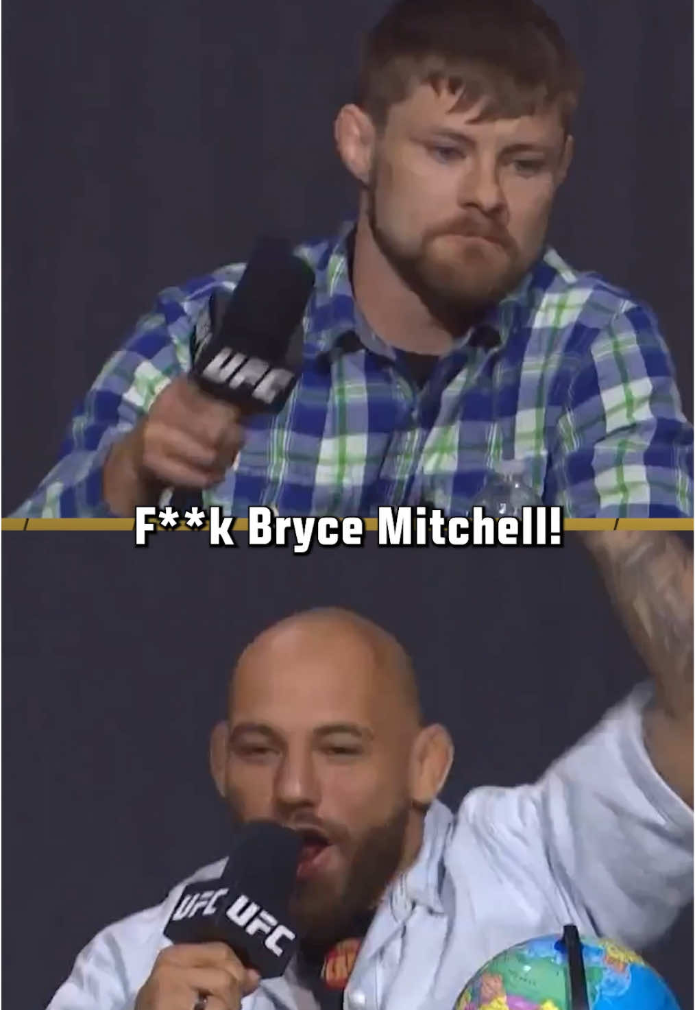 Jean Silva and Bryce Mitchell were going back and forth at the presser 👀 #UFC #mma #jeansilva #brycemitchell 