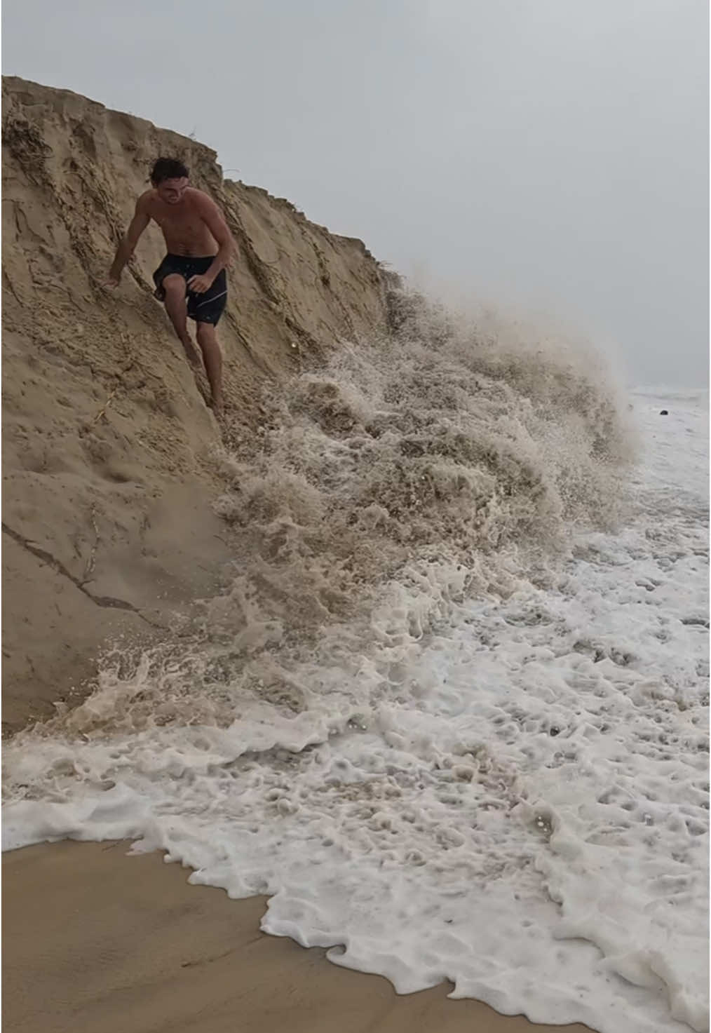 Swimming in Cyclone Alfred, stay safe beach goers. @GoPro #cyclone #cyclonealfred #waves #goldcoast #goldcoastaustralia #foryou #foryoupage #australia #surf #storm #surfing #fyp 