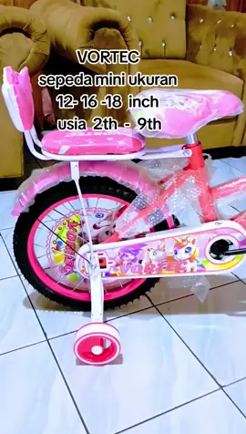 sepeda anak mini ukuran 12 16 18 inch vortec usia 2th sampai 9th #sepeda #sepedamini #sepedaanak #sepedamurahberkualitas 