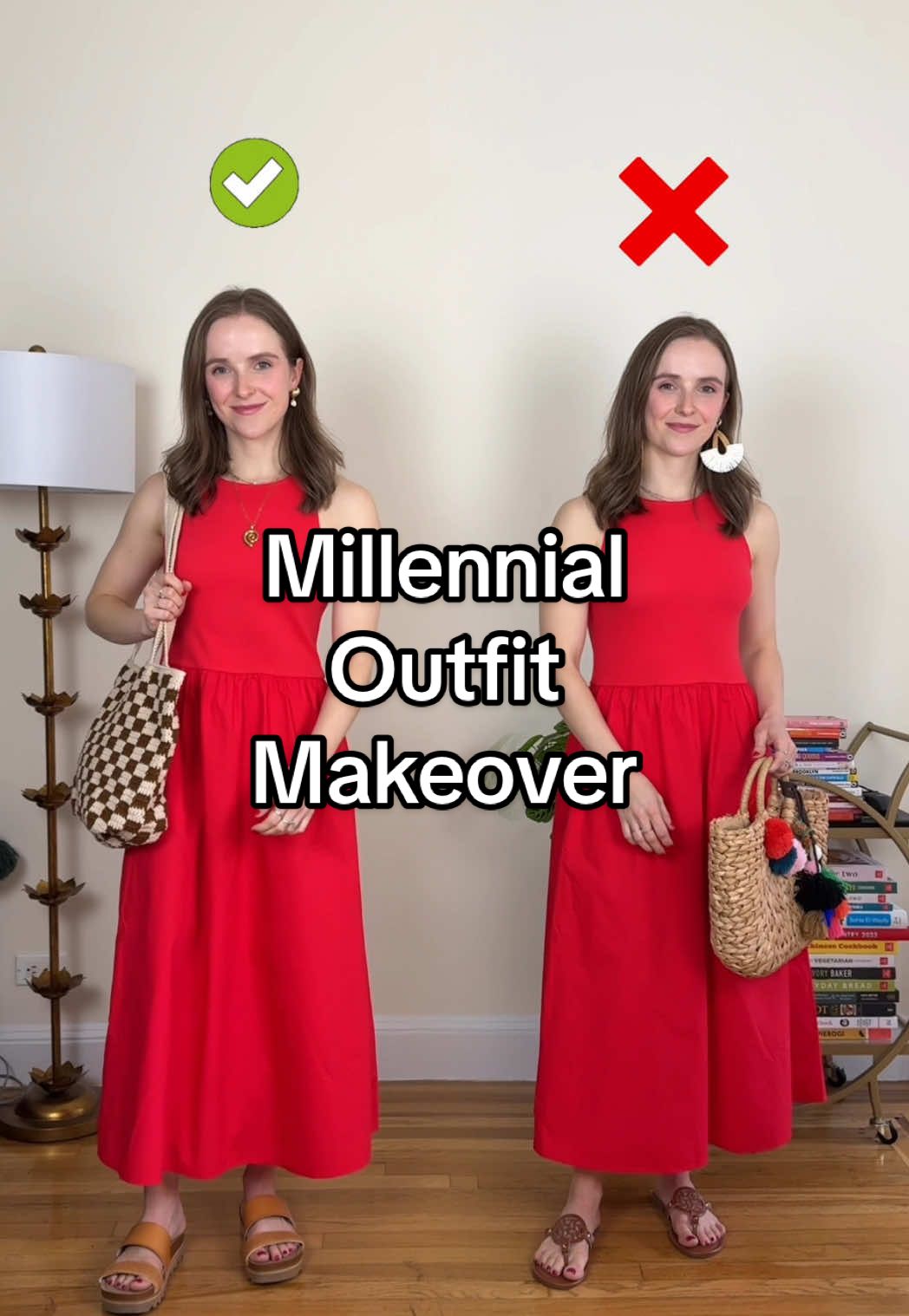 Millennial outfit makeover. Updating this dress by only swapping accessories! Outfit details on our LTK