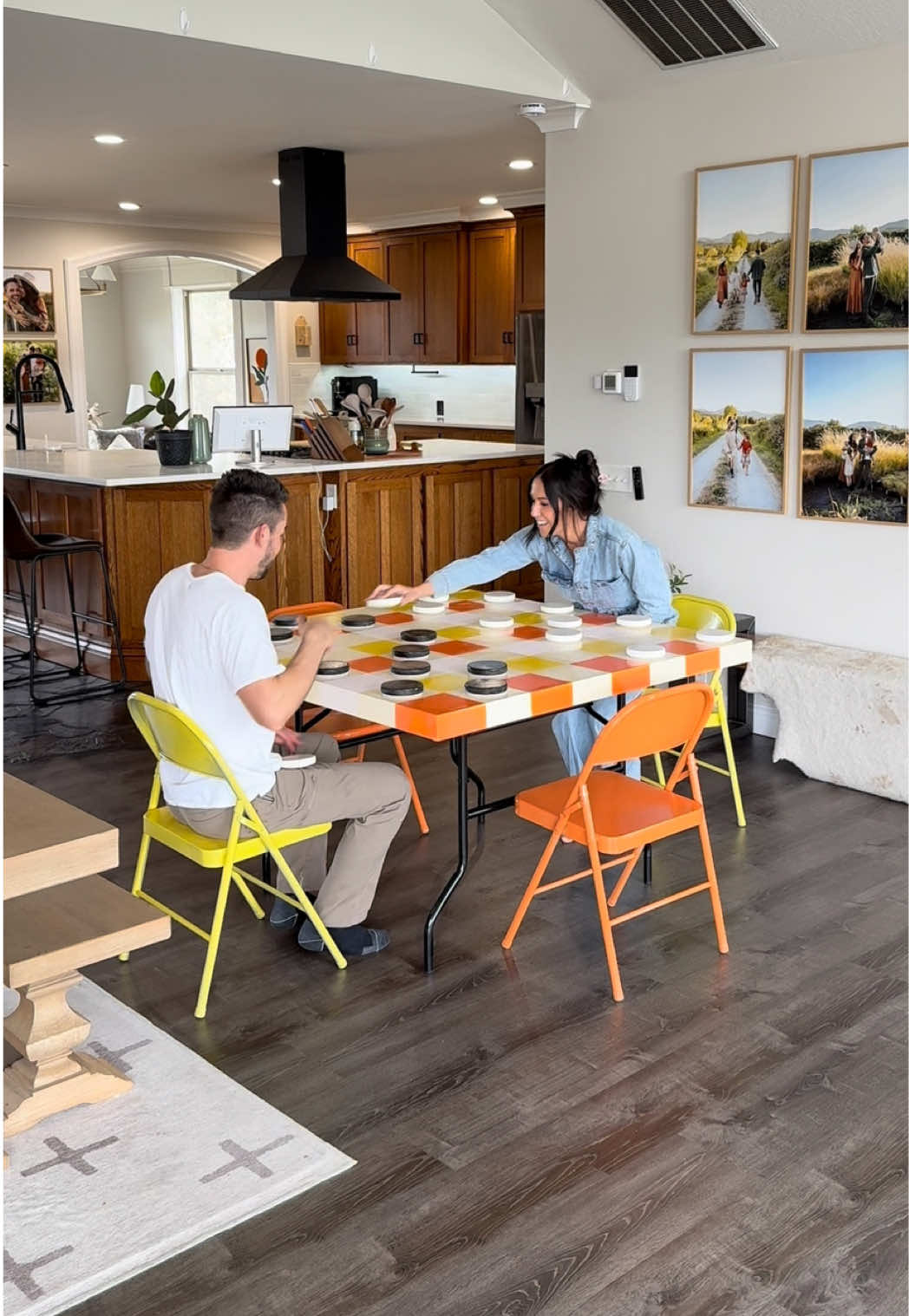 First one to guess what game I’m building wins a digital high-five!!! Who knew that a few cans of @Rust-Oleum and a sheet of plywood could make such a cool party centerpiece. #ad #RustOleumPartner I’m a big fan of Rust-Oleum’s new Low Odor spray paint because it made the painting process more enjoyable and saved me time with no wait time between coats. #FreshWayToPaint Be sure to check it out next time you’re doing a project. Link in bio to find where to get it!