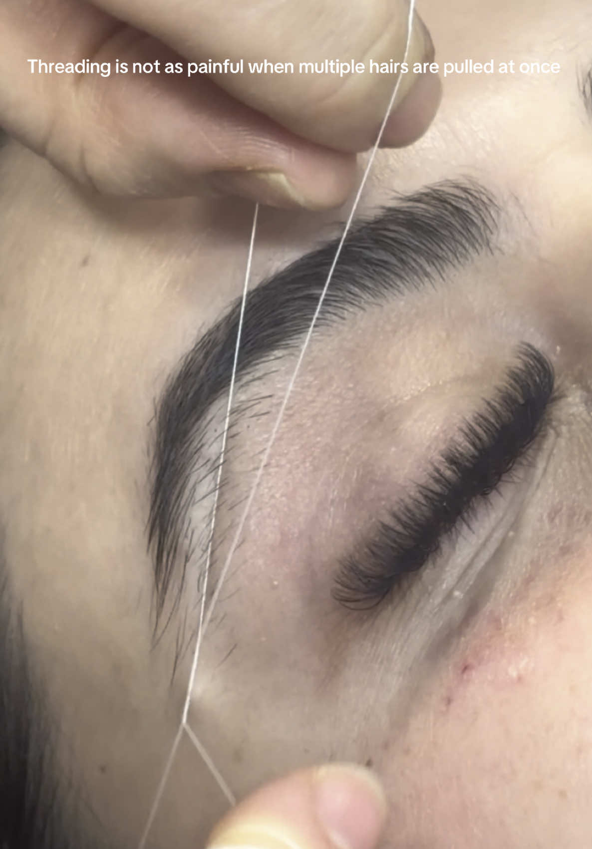 Brow threading 101 #asmr #threading #threadingtutorial #satisfying #asmr #satisfying #ASMR #beauty #browtransformation  #creatorsearchinsights 