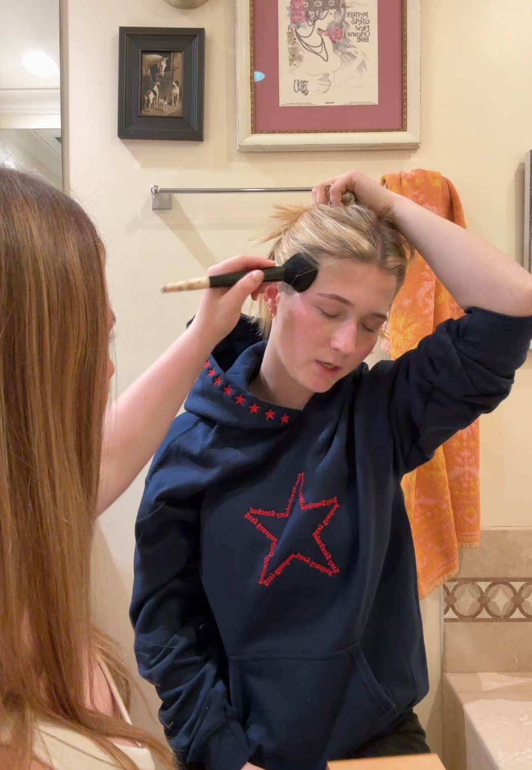Well we got kinda distracted and did not finish this… @kate bianchi @GIO @Patrick Ta Beauty #grwm #fyp #viralvideo #makeup 