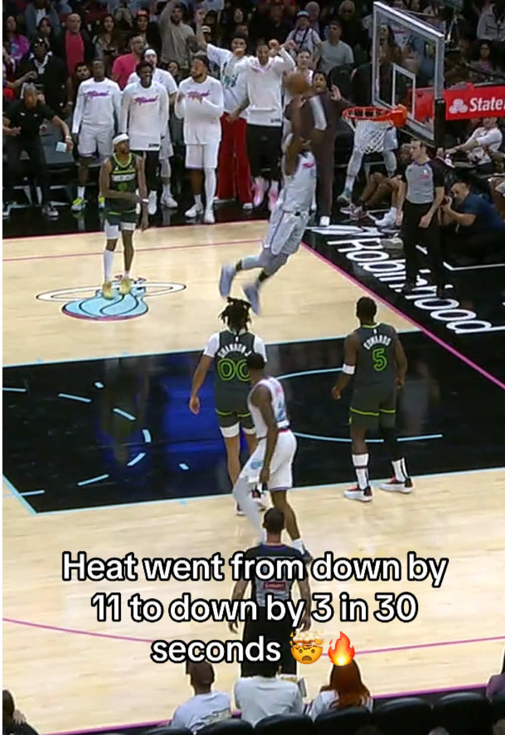 INSANE sequence. 🔥 #NBA #bball #basketball #hoops #miamiheat 