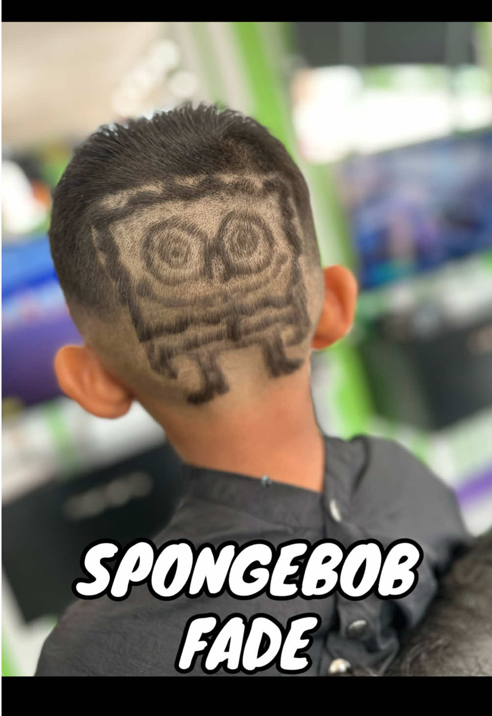 #spongebob #fade #hair at #sharkeyscutsforkids 