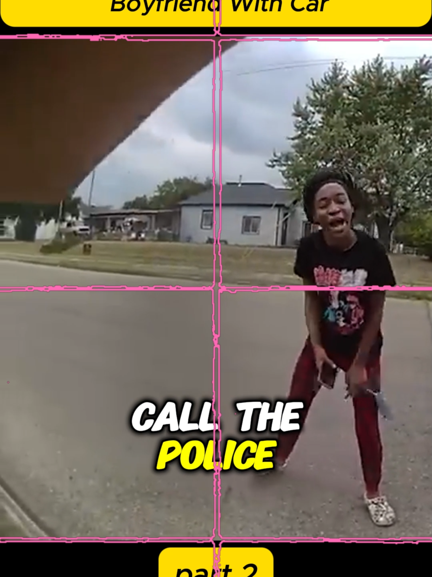 Pregnant Woman Tries to Run Over Boyfriend With Car #cops #copsoftiktok #police #policeofficer #bodycam #crime #truecrime 
