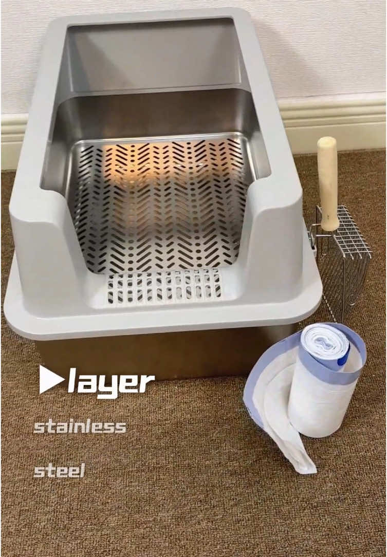 Scoop less, clean easier! 🚀 ✨ With pine litter, waste turns to sawdust and sifts down automatically—just shake, and you're done! ✨ Stainless steel is odor-resistant, scratch-proof, and built to last. ✨ Spacious & perfect for multi-cat homes! 🔥 60% OFF – Limited stock! Get yours now!#cat #tiktokshop #catsoftiktok 