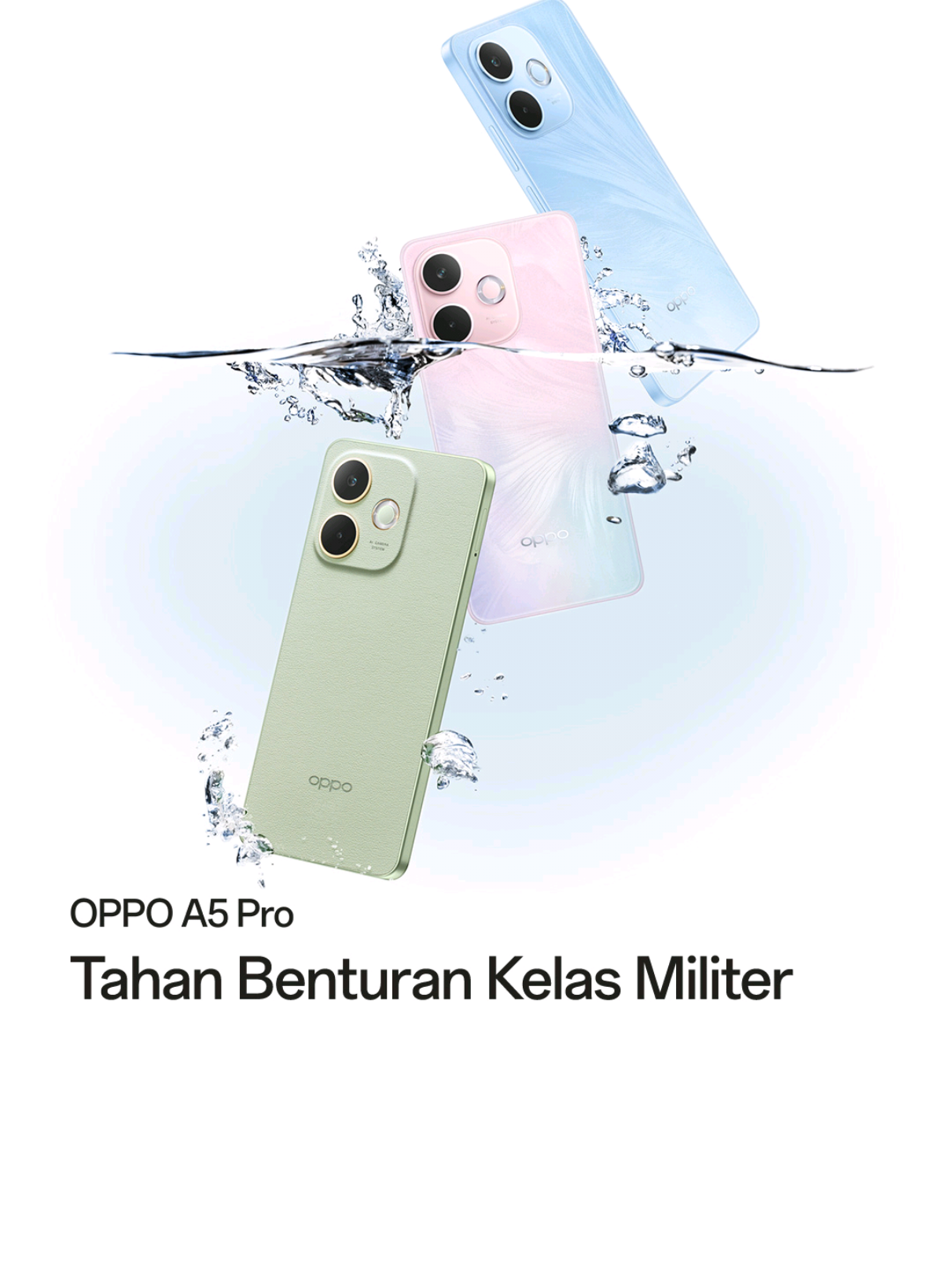 #OPPOA5Pro hadir dengan ketangguhan kelas militer!💥🆕 🎨Warna-warna ikoniknya siap bikin kamu makin standout. Nantikan peluncurannya sesaat lagi dan dapatkan melalui Pre-Order mulai 10–15 Maret 2025!