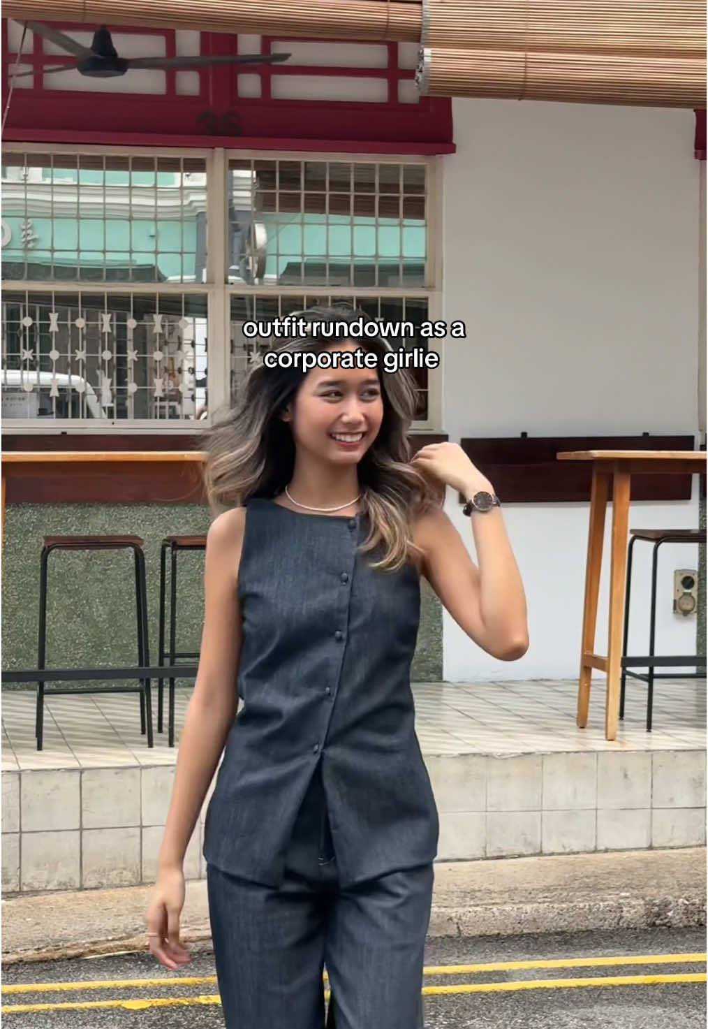 work outfits of the week, because dressing up is part of the job 🤭🤓 shop the looks on our website www.carinothebrand.com or try on our pieces at @shopwithlovesg 🛍️  Model wearing Klara midi dress tiffany mini dress sierra vest and denim pants  calista crop and nadia pants #pinterest #clothes #fyp #OOTD #outfitideas #carinothebrand #linen #Summer #work #singapore 