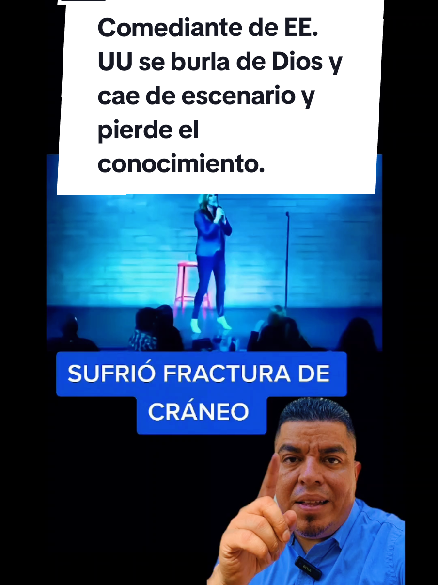 Comediante de EE. UU se burla de Dios y cae de escenario y pierde el conocimiento. #comediante #gracioso #Dios #videosdedios #videoscristianos #cristo #jesus 