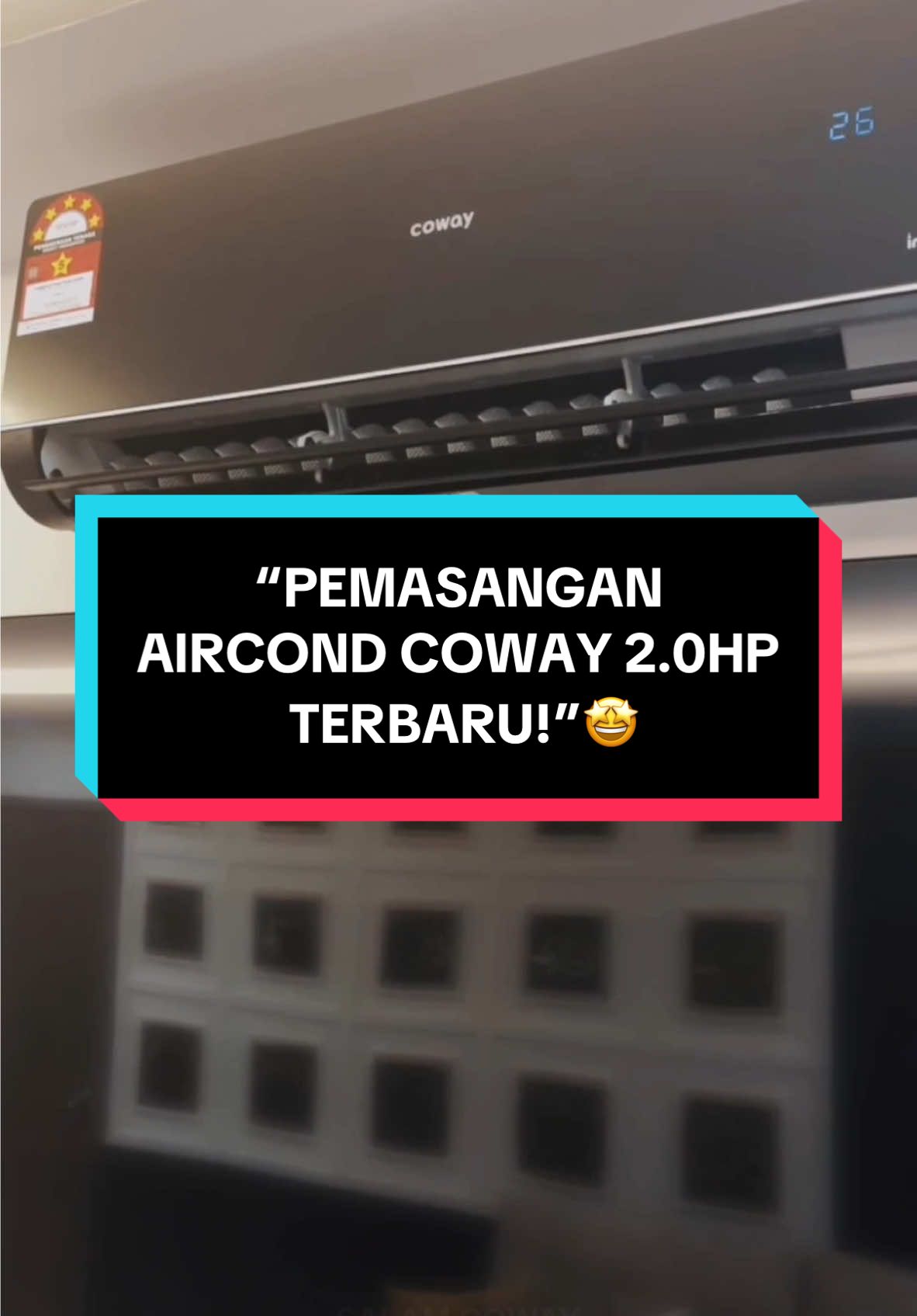 Customer dari Melaka hantar video pemasangan Aircond Coway Warna Hitam Premium 2.0HP! Sejuk, senyap & jimat elektrik! Siapa lagi nak pasang? DM sekarang! 🥰 #aircondcoway #cowayaircond2hp #pemasanganaircond #aircondjimatelektrik #aircondsejukcepat #cowaymalaysia #promocoway2025 #aircondrumahsejuk #servisaircondcoway #aircondterbaik2025 #cowaynearme #salamcoway #cowayselangor #cowaymelaka #cowaykl 