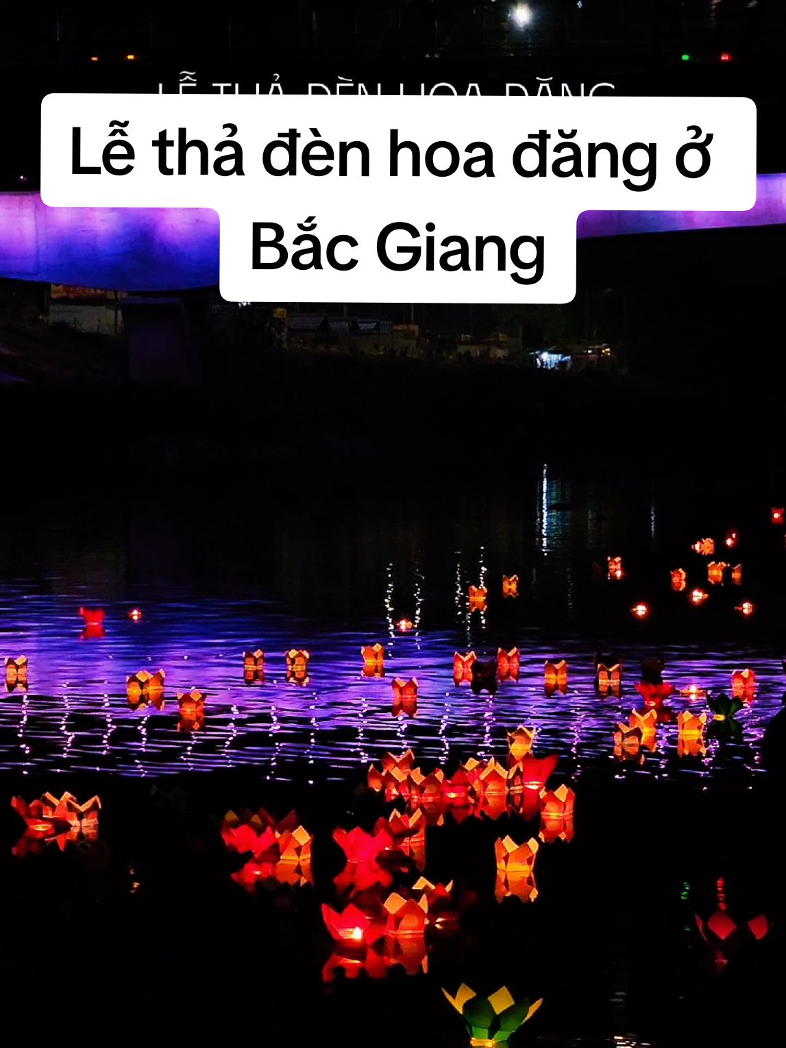 Thả đèn hoa đăng siêu đẹp #lehoi #thadenhoadang #checkinbacgiang #dulichbacgiang #bacgiang #98bacgiang 