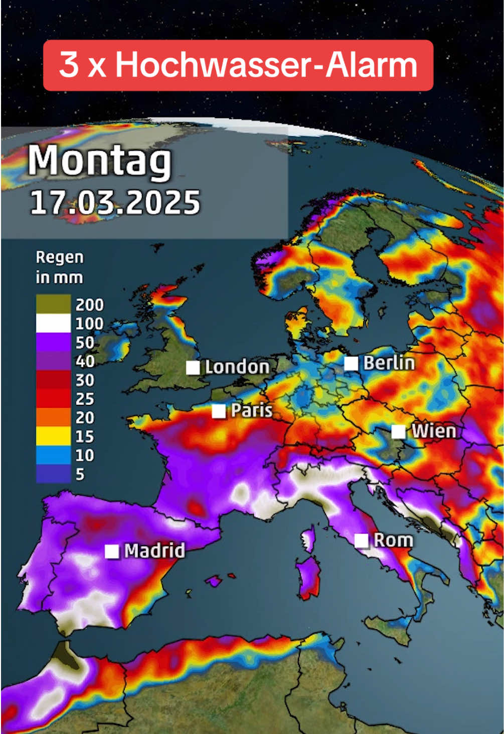 Hochwasser-Lage in Südeuropa #fyp #wetter #regen #hochwasser #unwetter #alarm #weather #spain #italy #croatia #albania #montenegro #morocco 