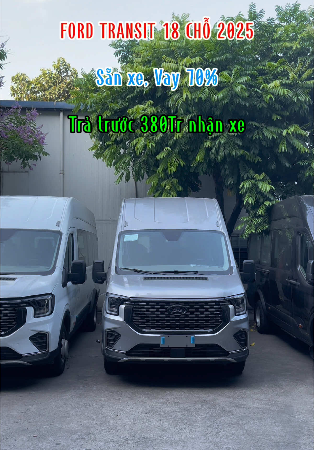 Giá ford transit 18 chỗ 2025 màu bạc #transit2025 