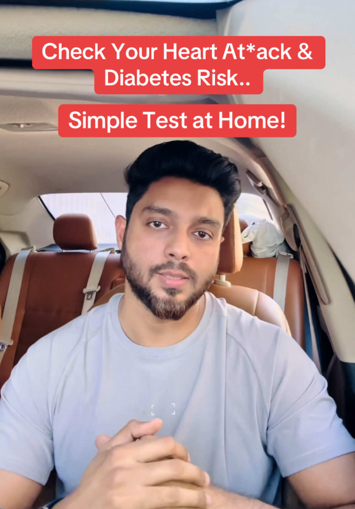 Simple test at home to check out for heart at*ack and diabetes risk! #diabetes #hearthealth #insulinresistance #weightloss #faheemahmadrana #fypage 