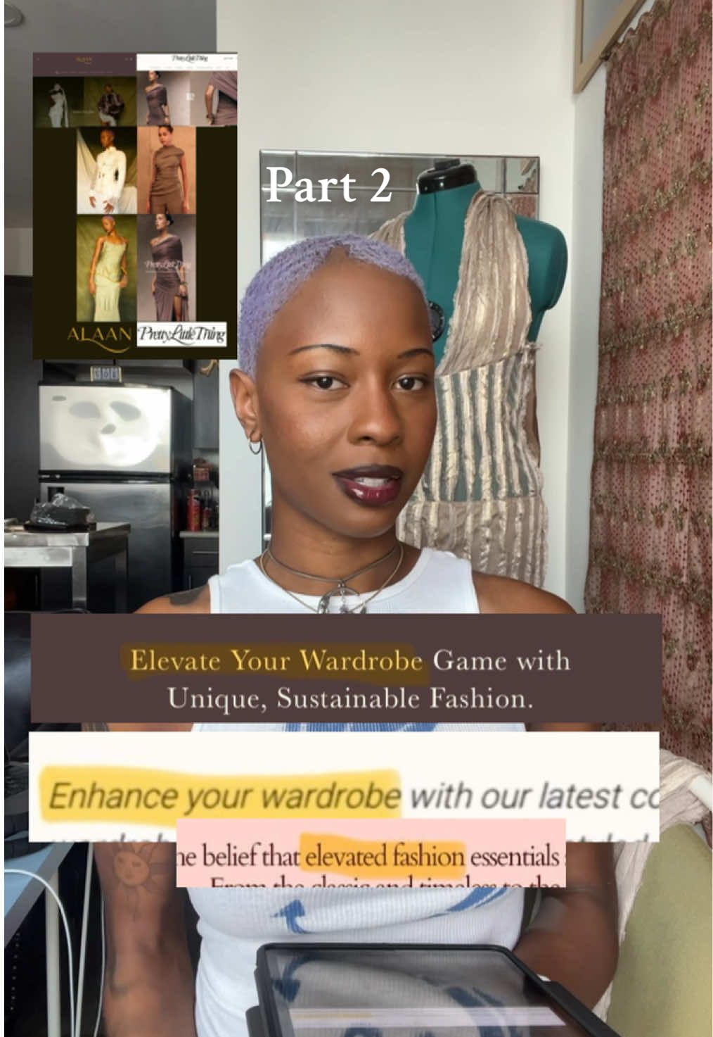 Part 2. PLEASE READ* this isn’t about my clothing designs. i’m also not saying that my brand FULLY inspired their rebrand. but the imagery along with the mission statements give striking similarities. just because it’s not EXACTLY the same, doesn’t mean they’re not pulling from my essence. my point is about creative imagery and “the face.” it’s about what they want their brands new visual and message to convey. they took a play on my brand. not the clothing designs, ad campaigns, social media, etc. giant fast fashion companies like plt, are infamous for taking from indie designers #prettylittlething #prettylittlethingrebrand 