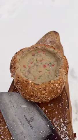 Bread and hot soup in a snowstorm 🪵🔥💦❄️ #asmrcooking #outdoorcooking #Recipe #leon #cookingtiktok #asmrvideo #naturecooking #foodtiktok #camping 