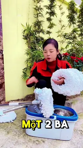 Bộ chổi thông minh gồm 2 chổi một thùng và 8 bông lau #choilau360 #giadungtienich #choilau #xuhuongtiktok #giadung 