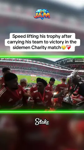 Speed lifting his trophy after carrying his team to victory in the sidemen Charity match🥲❤️‍🩹 #fyp #viral #foryou #foryoupage #football #Soccer #london #uk #jason #jasontheween #faze #fazeclan #fazeron #stableronaldo #ron #stableronaldoclips #jasontheweenclips #xqc #xqcclips #xqcow #jynxzi #jynxziclips #ginge #angryginge #angryginge13 #angrygingeclips #sidemen #sidemencharity #sidemencharitymatch #speed #ishowspeed #ishowspeedclips #speedclips #cbs #PremierLeague #championsleague #wembley #wembleystadium #goal #markrober #fanum #ksi #sketch #sketchclips #Jasontheween ishowspeed speed stable Ronaldo xqc jynxzi angry ginge kai cenat playing football in uk London Wembley sidemen charity match 