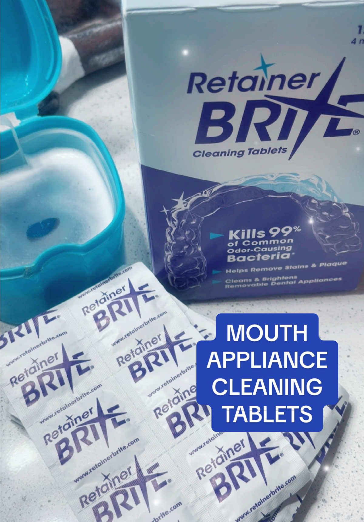 4 month supply! 120 tablets! #removeodor #removebacteria #removestains #retainers #dentures #nightguards #mouthguards #aligners #retainerbrite #cleaningtablets 