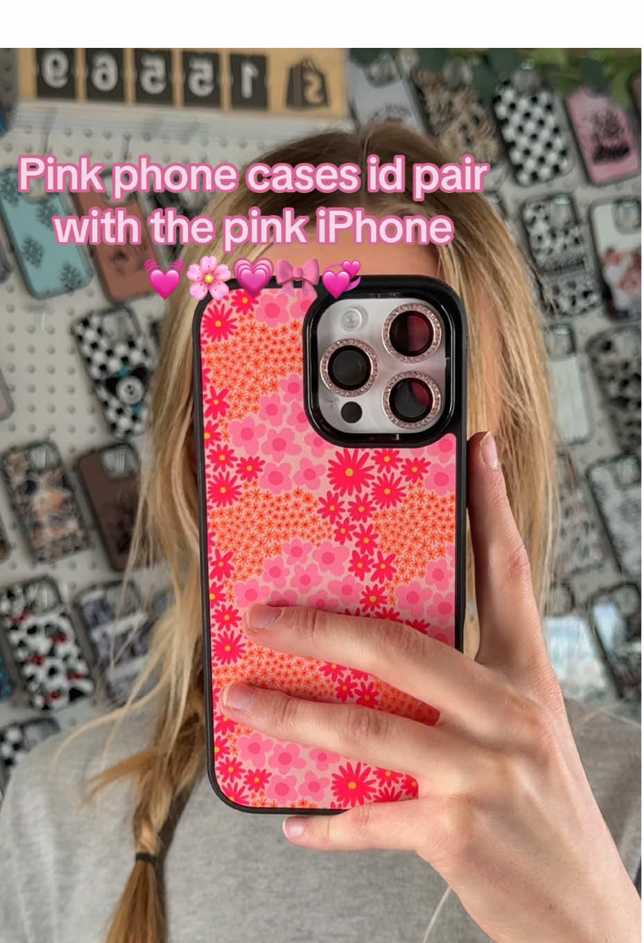 Pink phone cases I’d pair with the pink iPhone 💓🌸💗🎀💞 #pinkiphone #pink 