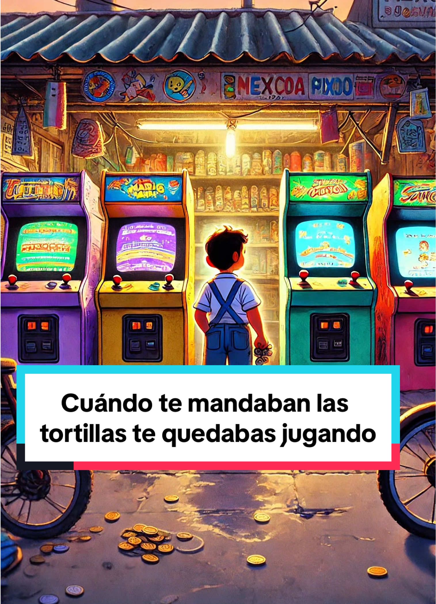 Por qué cuando uno estaba morro se quedaba jugando en las maquinitas cuando te mandaban a las tortillas##parati #foryoupage #viral #tortillas #90s #mexico 