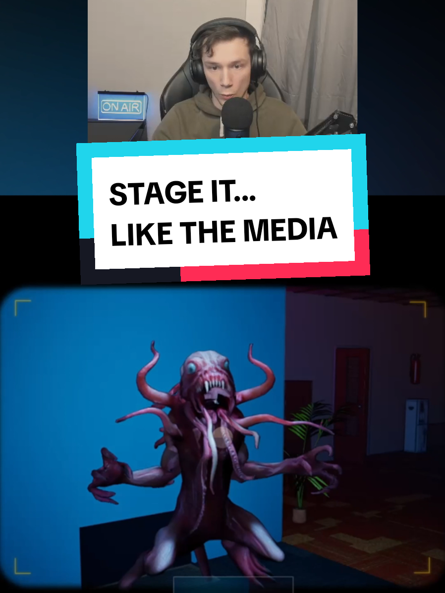 We're gonna stage it...just like the media! #headliners #theheadliners #horrorgaming #horrorgames #horrorgame #gaming #fyp @TheHeadliners 