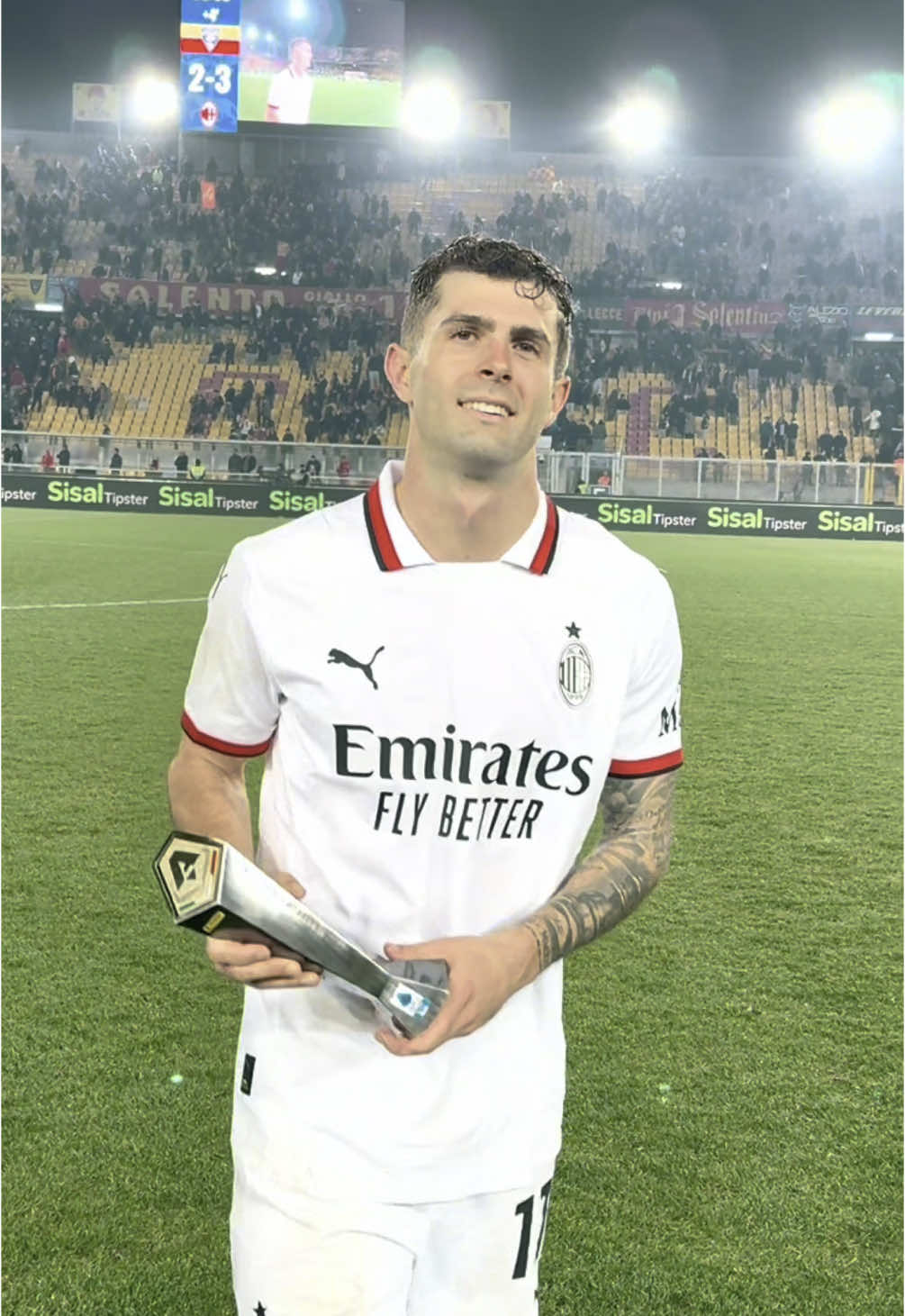 Tonight’s MVP ❤️🖤 #acmilan #seriea #leccemilan #pulisic 