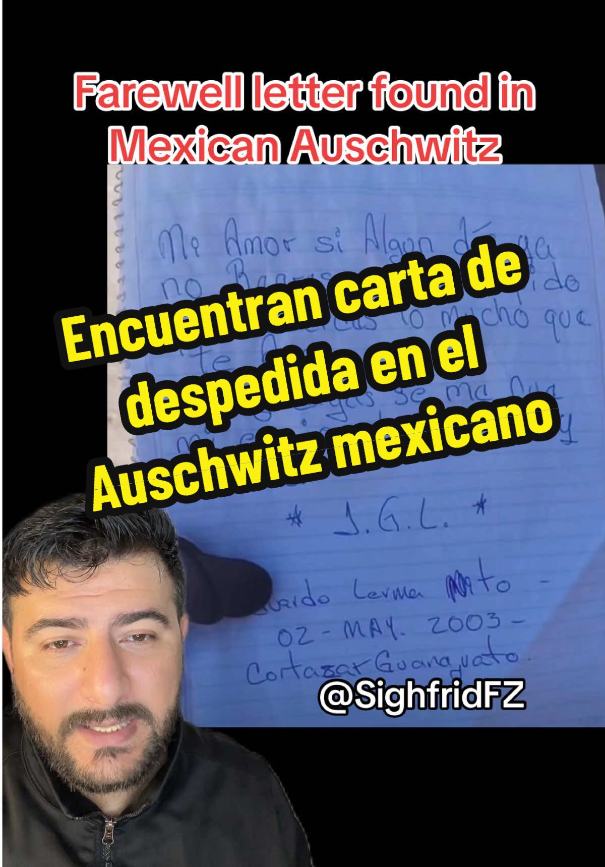 Replying to @Marcela Gonzales encuentran carta de despedida en el Auschwitz mexicano #jalisco #tehuchitlan #izaguirreranch #guerrerosbuscadores #Tsukiomirutabiniwatashioomoidastene #recuerdamecadavezqueveaslaluna #sighfridfz #SighfridFZ2 #nosucciones