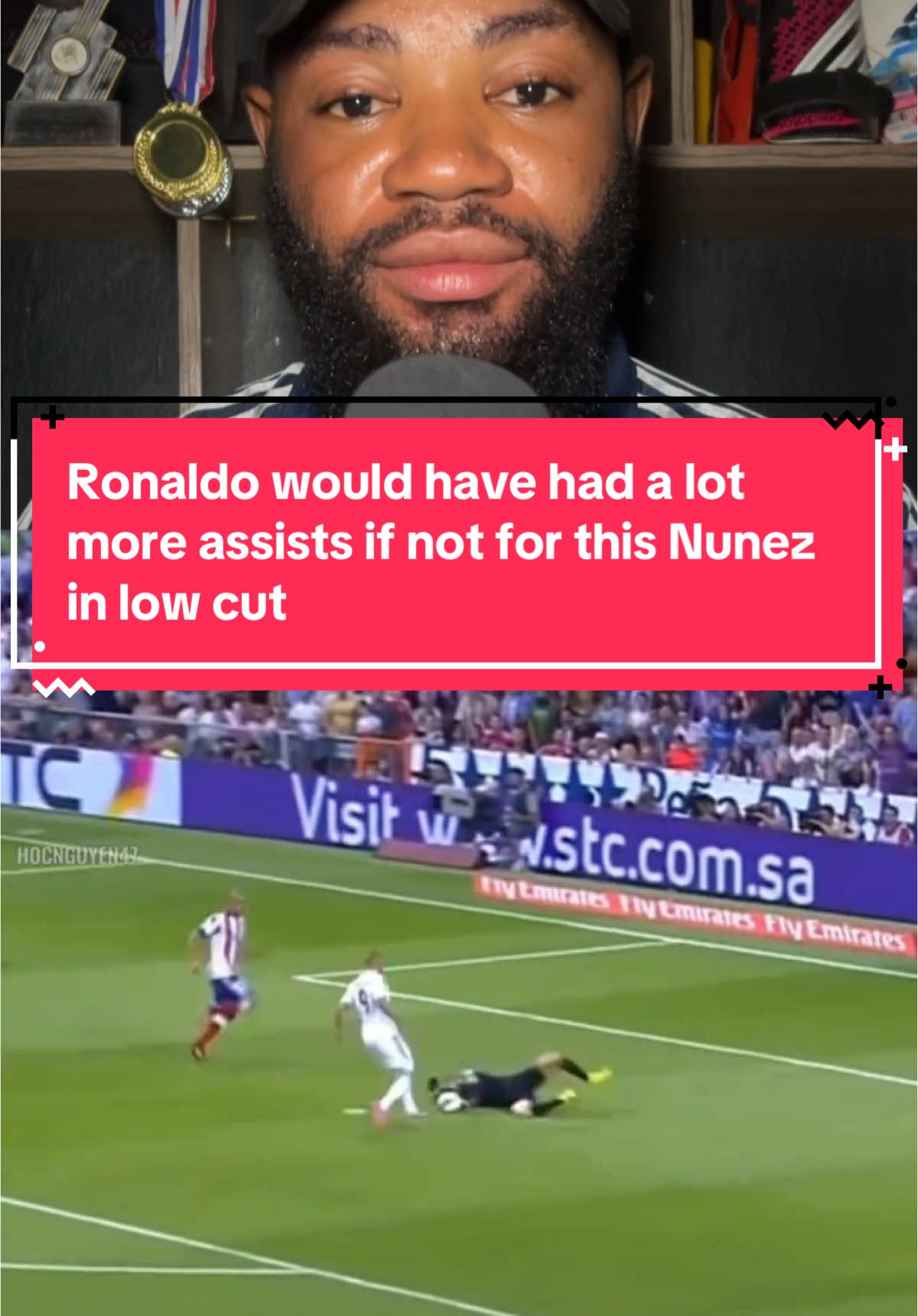 Ronaldo would have had a lot more assists if not for this Nunez in low cut #futbol_quarters #futbolquarters #ronaldo 