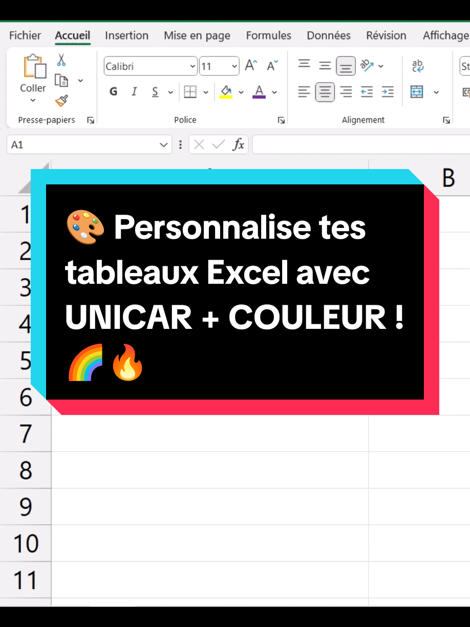 🎨 Personnalise tes tableaux Excel avec UNICAR + COULEUR ! 🌈🔥